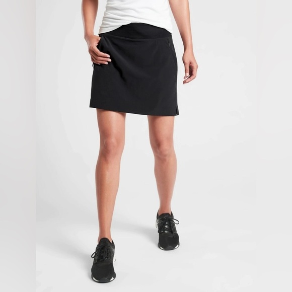 Athleta NWT Soho Athletic Tennis Pickleball Golf Skort Casual Black Size 14T - Picture 1 of 11